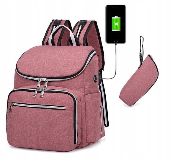 PLECAK USB PODRÓŻNY DO WÓZKA ORGANIZER DLA MAMY