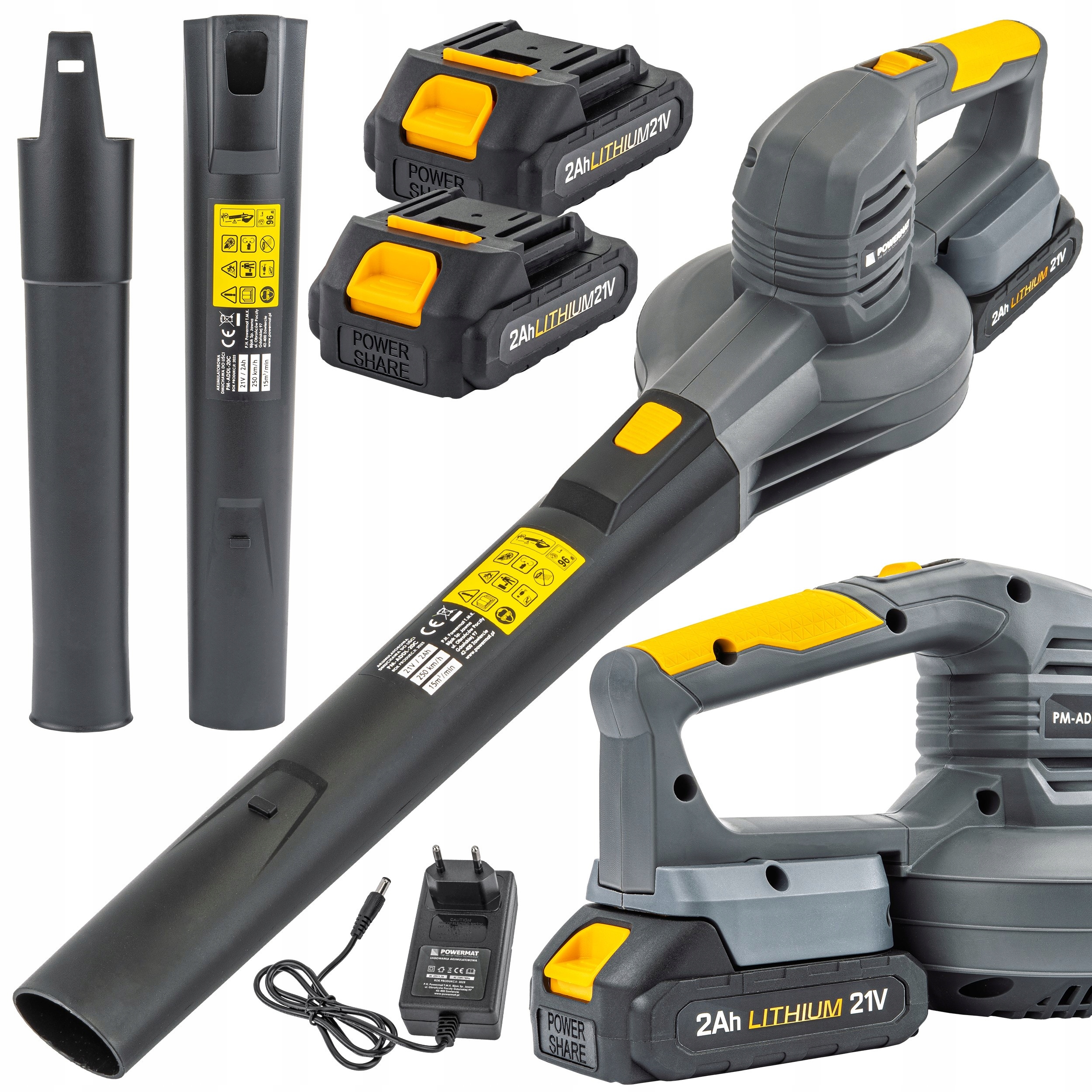 Akumulátorová Fúkačka Na Snehové Listy, Sušenie Záhradná 21V 2x2AH 250KM/H