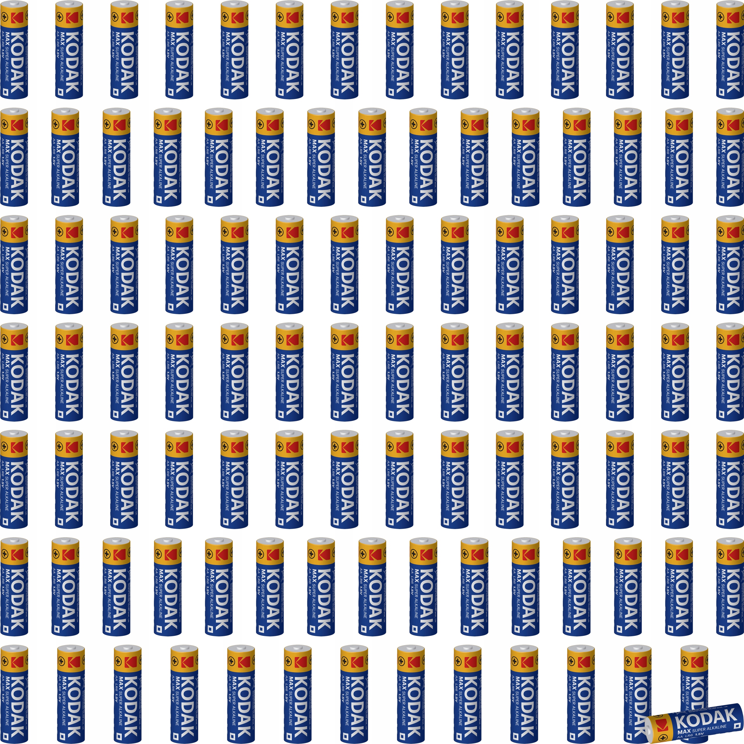 Alkalické Baterie Kodak Max Aa LR6 1,5V 100 Kusů