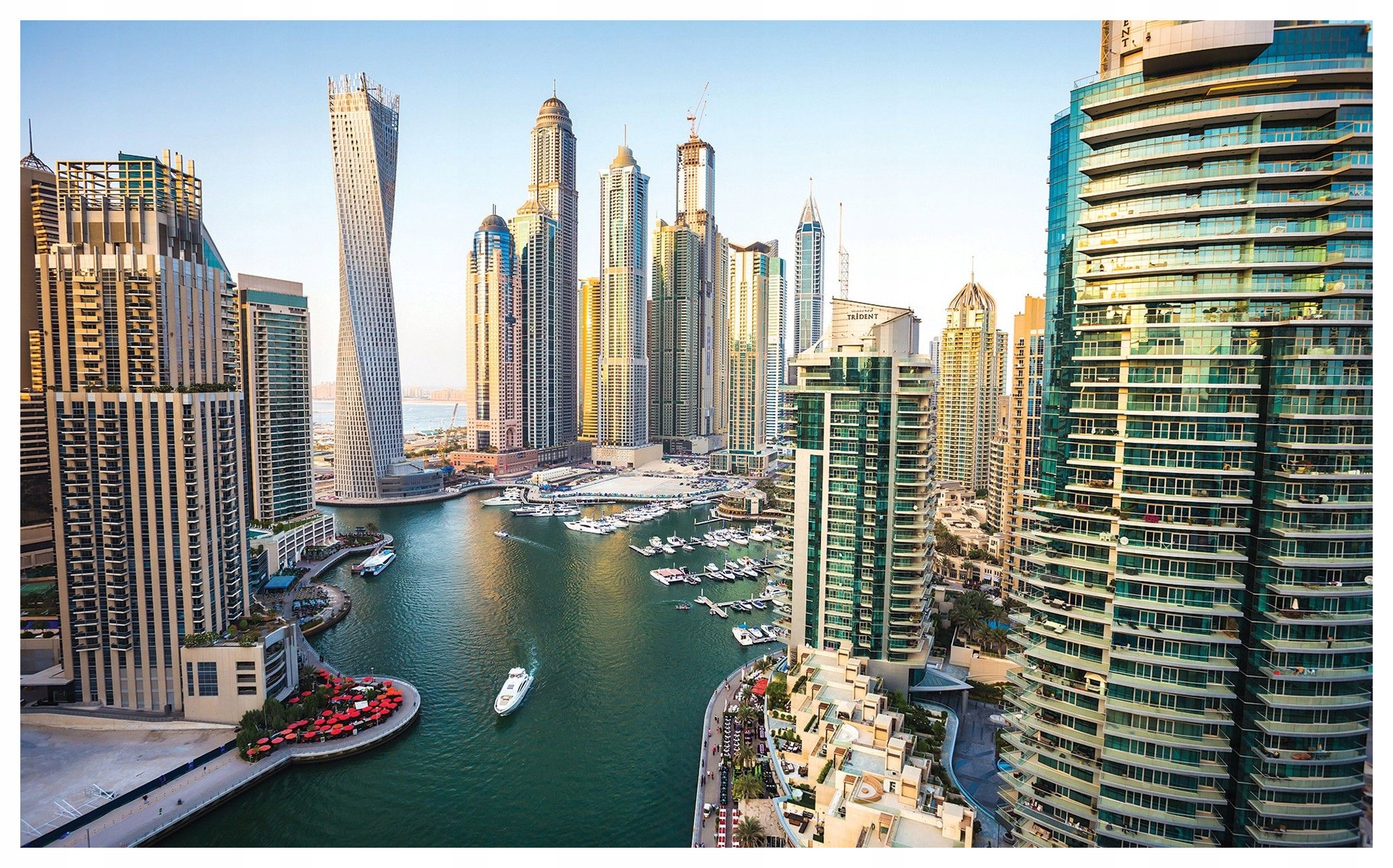 Fototapeta Mraky a mesto moderná krajina s jachtami 350x250 lepidlo