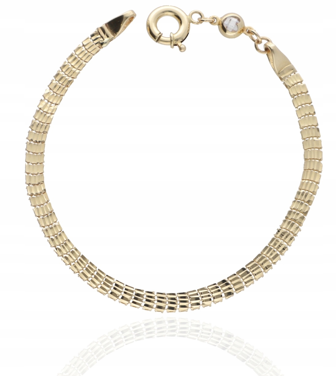 Zlatý náramek s plochou páskou Zlato 585