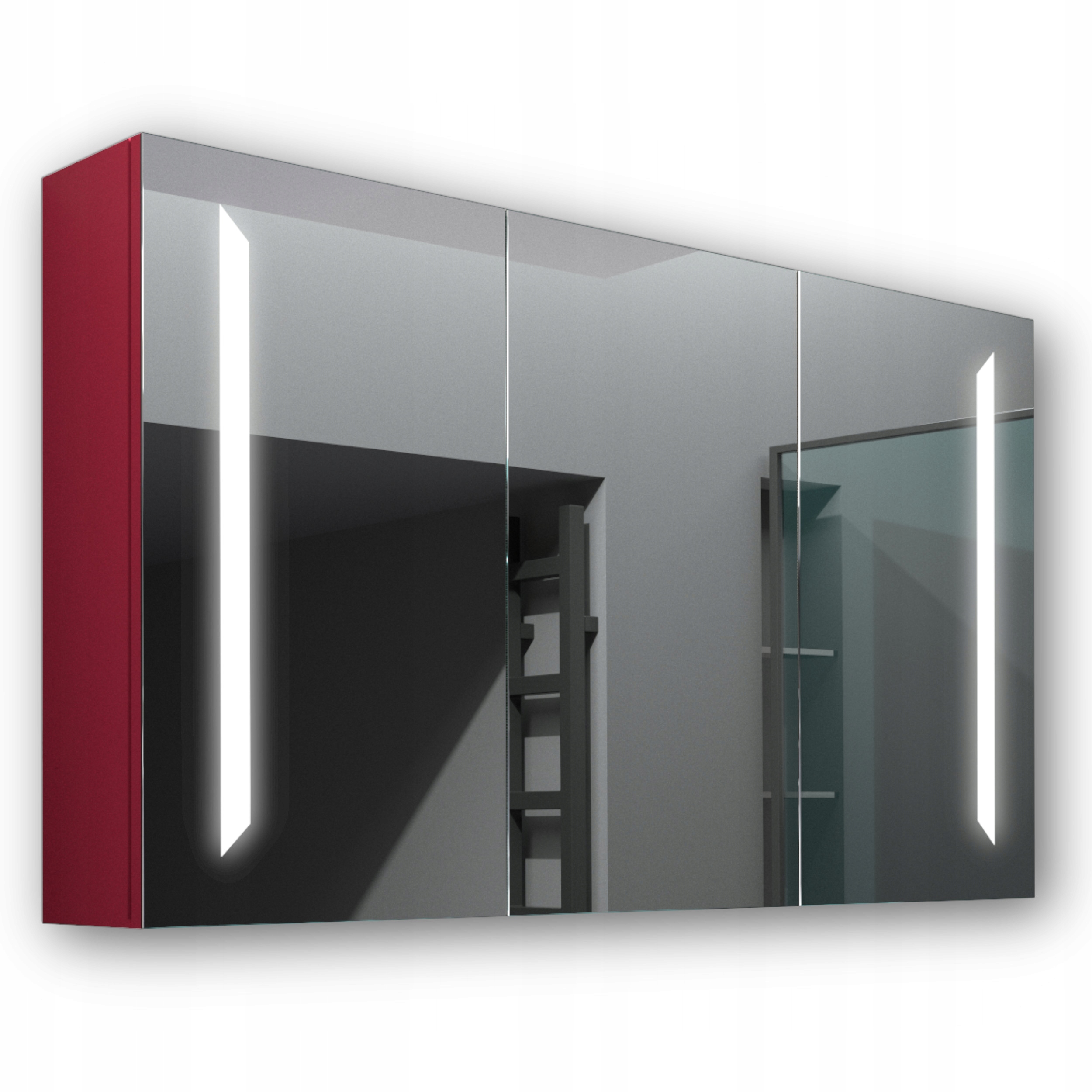 Drevená skrinka 120x70 Led zrkadlo Victoria Malina