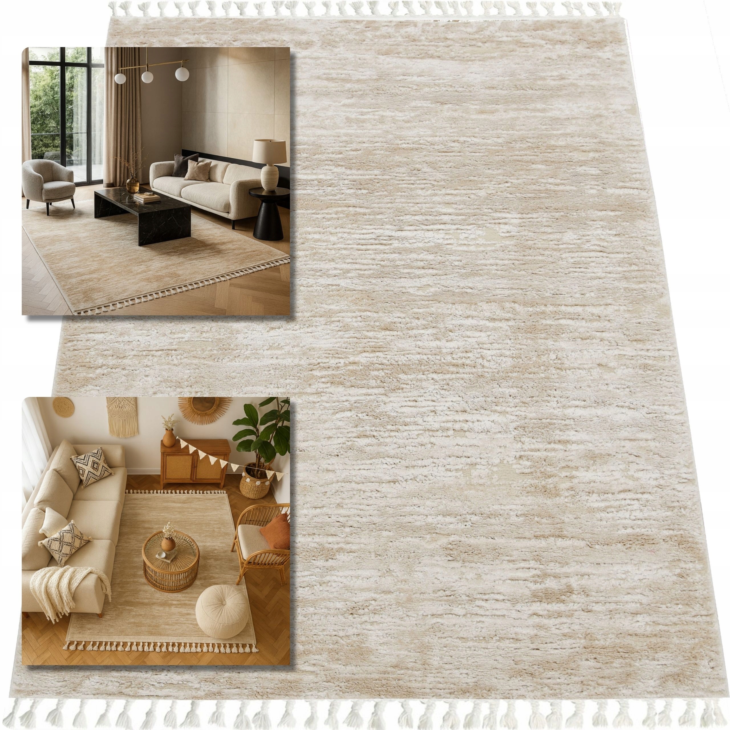Koberec 160x230 Siena Béžový Koberec Do Obývacího Pokoje Koberec Do Ložnice Shaggy