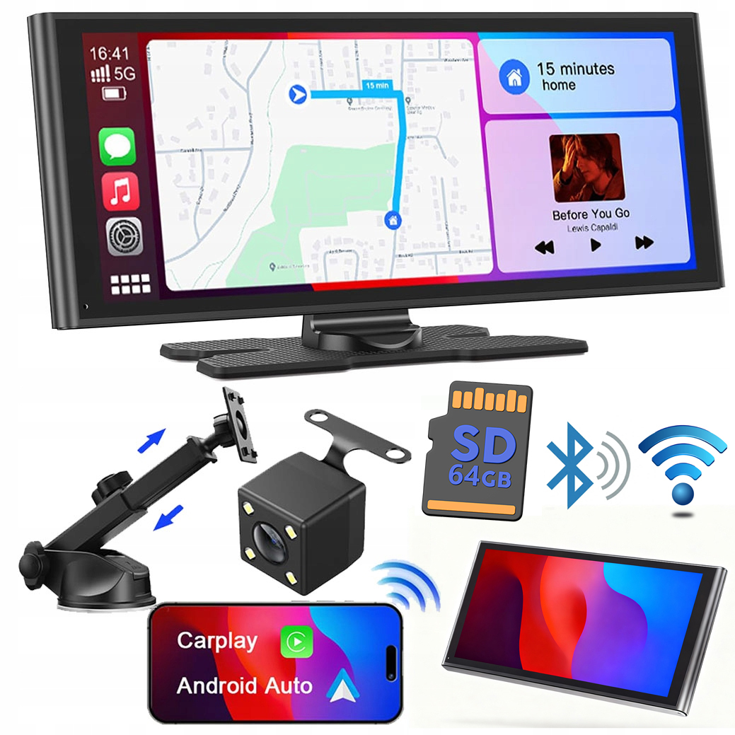 Monitor Avylet RC06 10.26" Carplay Android Auto Bluetooth Wifi Fm Radio