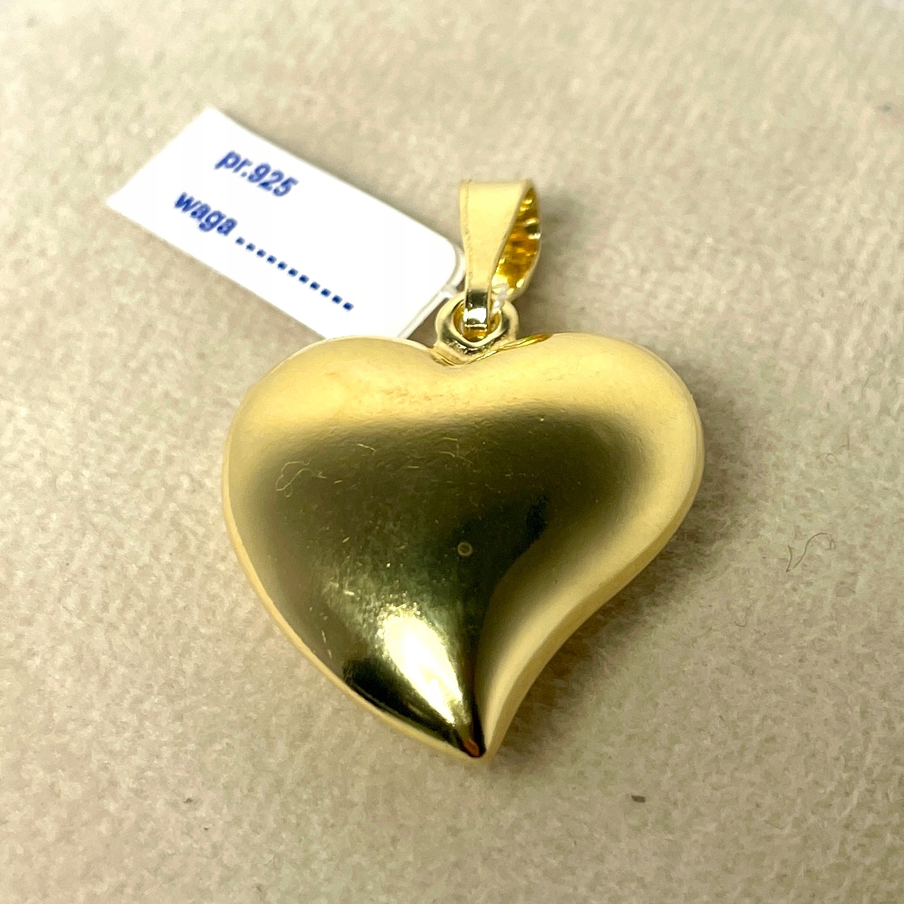 Přívěsek Srdce, stříbro pozlacené