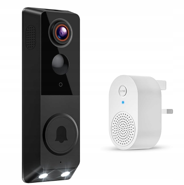 Inteligentní dveřní zvonek s kamerou, 2,4G WiFi, 1080P Ai detekce