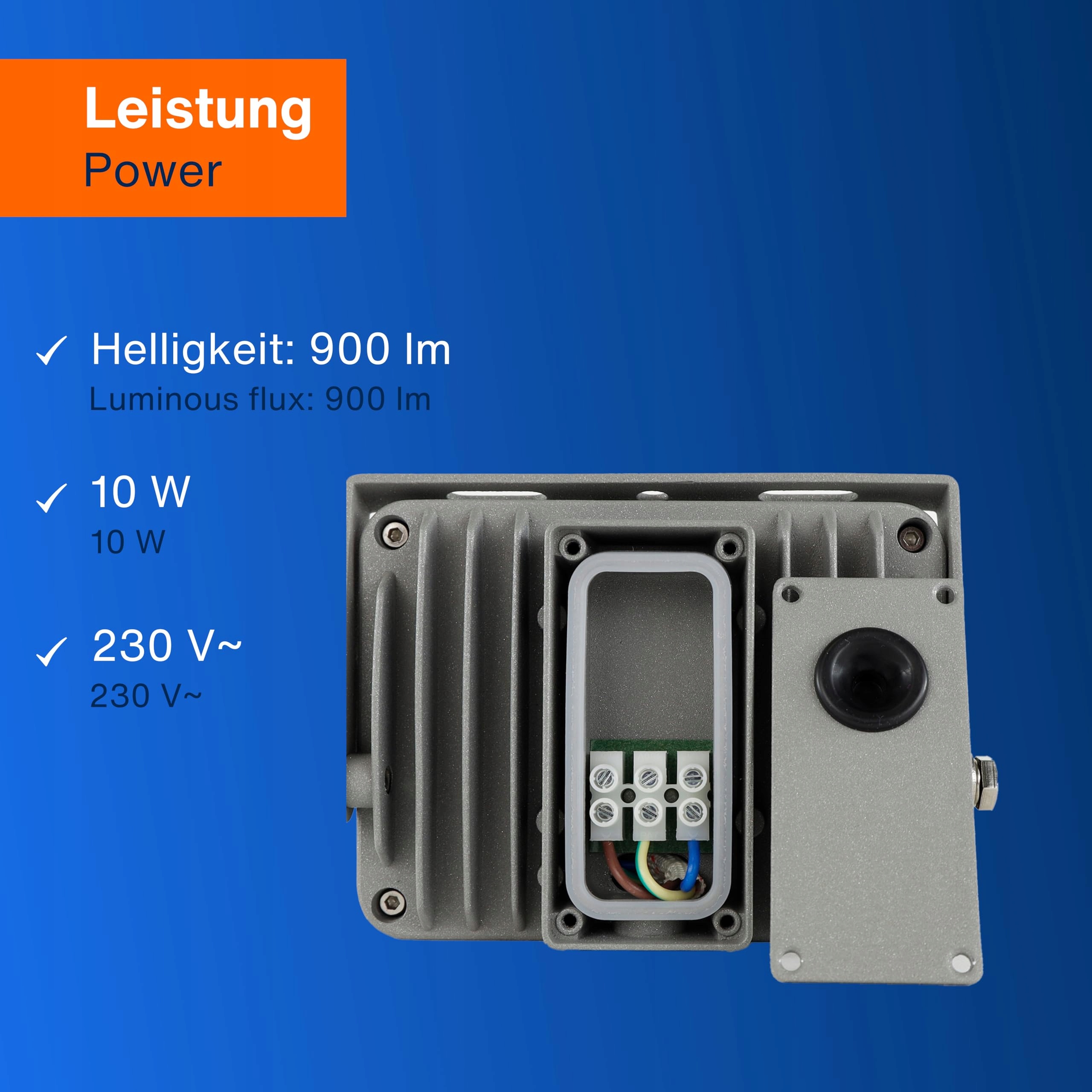 Lampa LED Ścienna Z Czujnikiem Ruchu 10W 900lm IP44 6500K Antracyt REV — miniatura 7
