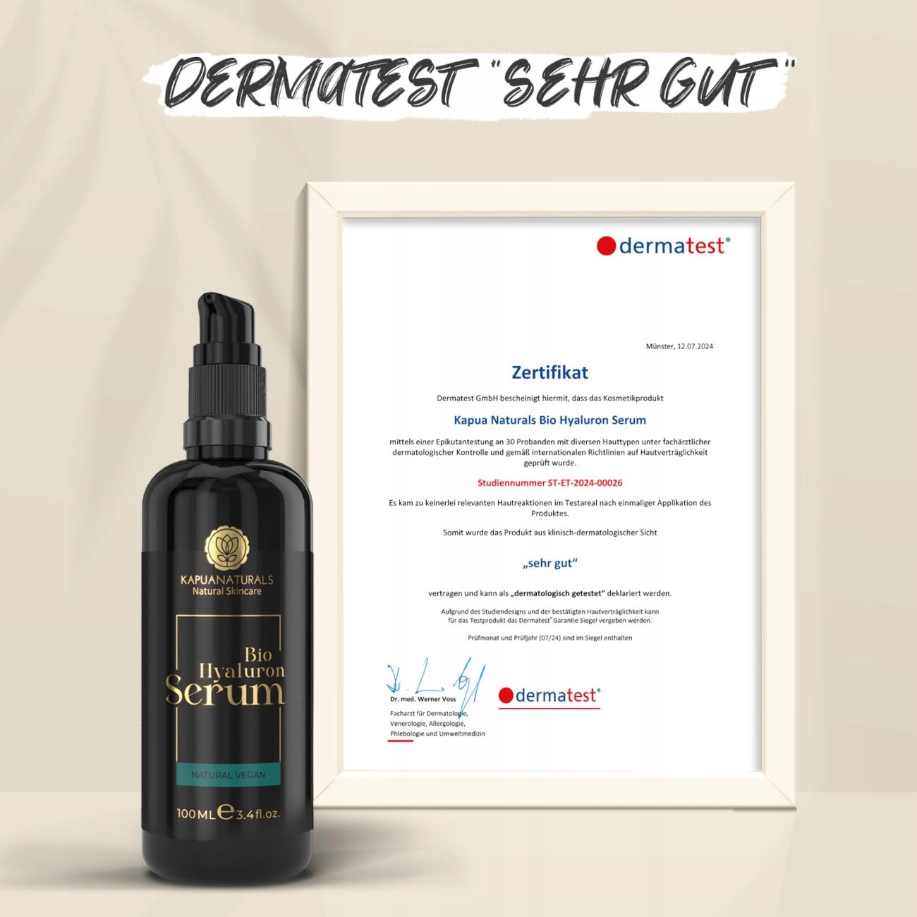 BIO Serum Z Kwasem Hialuronowym Wysokie Stężenie 100ml Wit E B5 Anti-Aging — miniatura 3