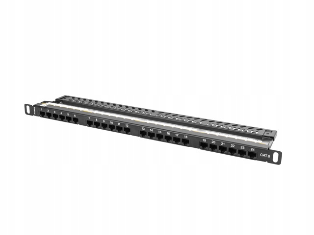 

Patch Panel 24 Port 0.5U KAT.6 Czarny Lanberg