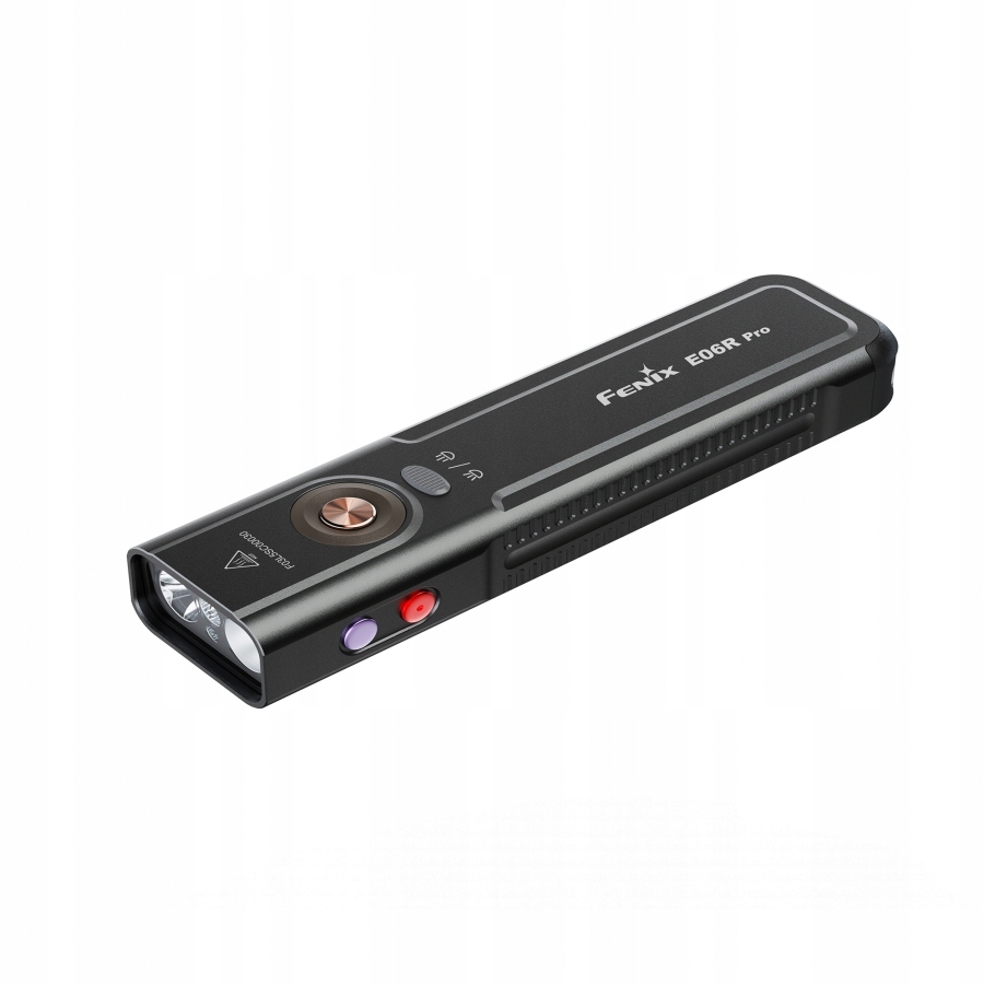 Latarka Led Fenix E06R Pro czarna 1600 lumenów 160 metrów Uv Laser USB-C+Ze