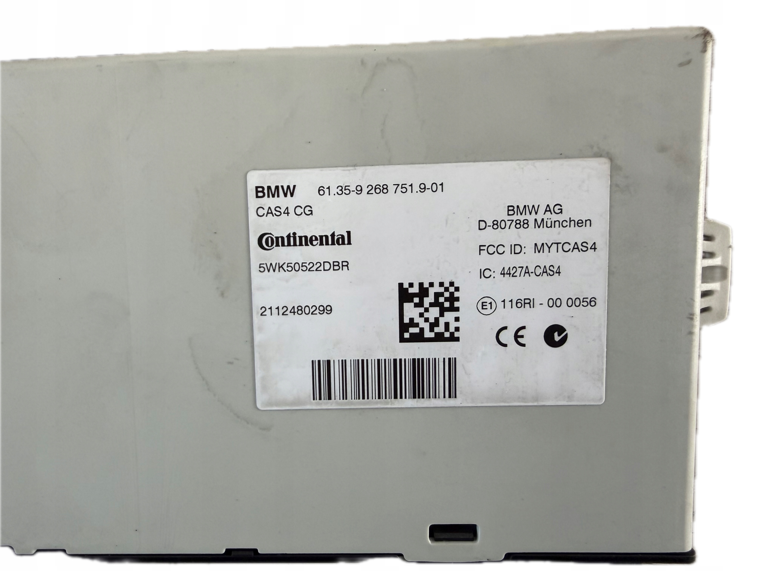 module control unit CAS BMW F01 9268751
