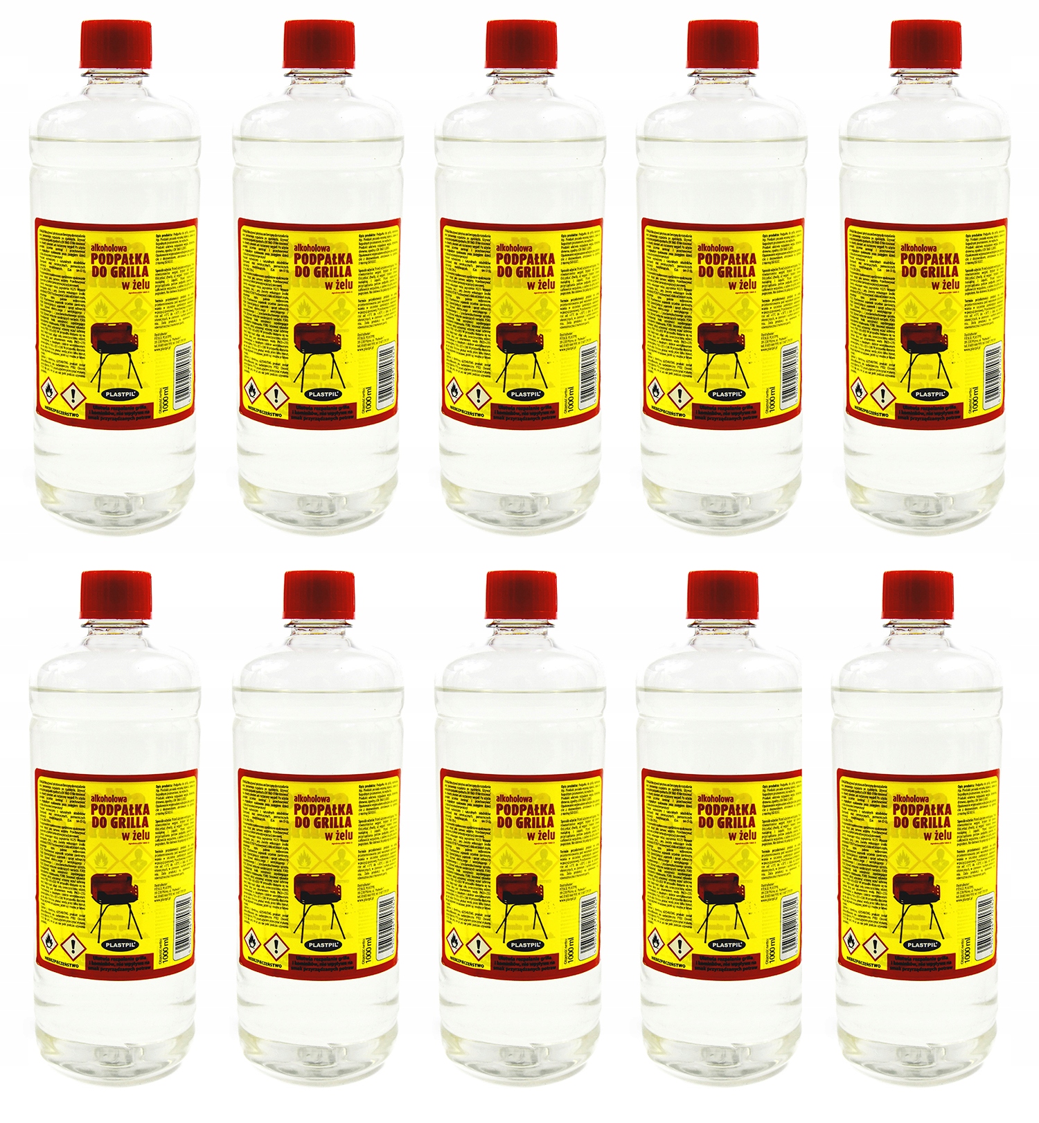 Podpalovač do krbu gelový podpalovač 10 x 1L 10L