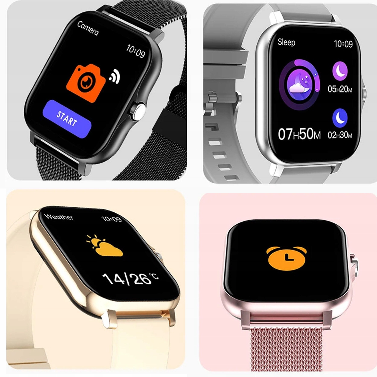 SMARTWATCH ZEGAREK POLSKIE MENU ROZMOWY SPORTSMART WATCH DAMSKI 2 PASKI Komunikacja Bluetooth