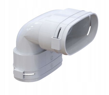 Kolano pionowe 90° Rekuperacja - System Owalny FLAT 52x117mm