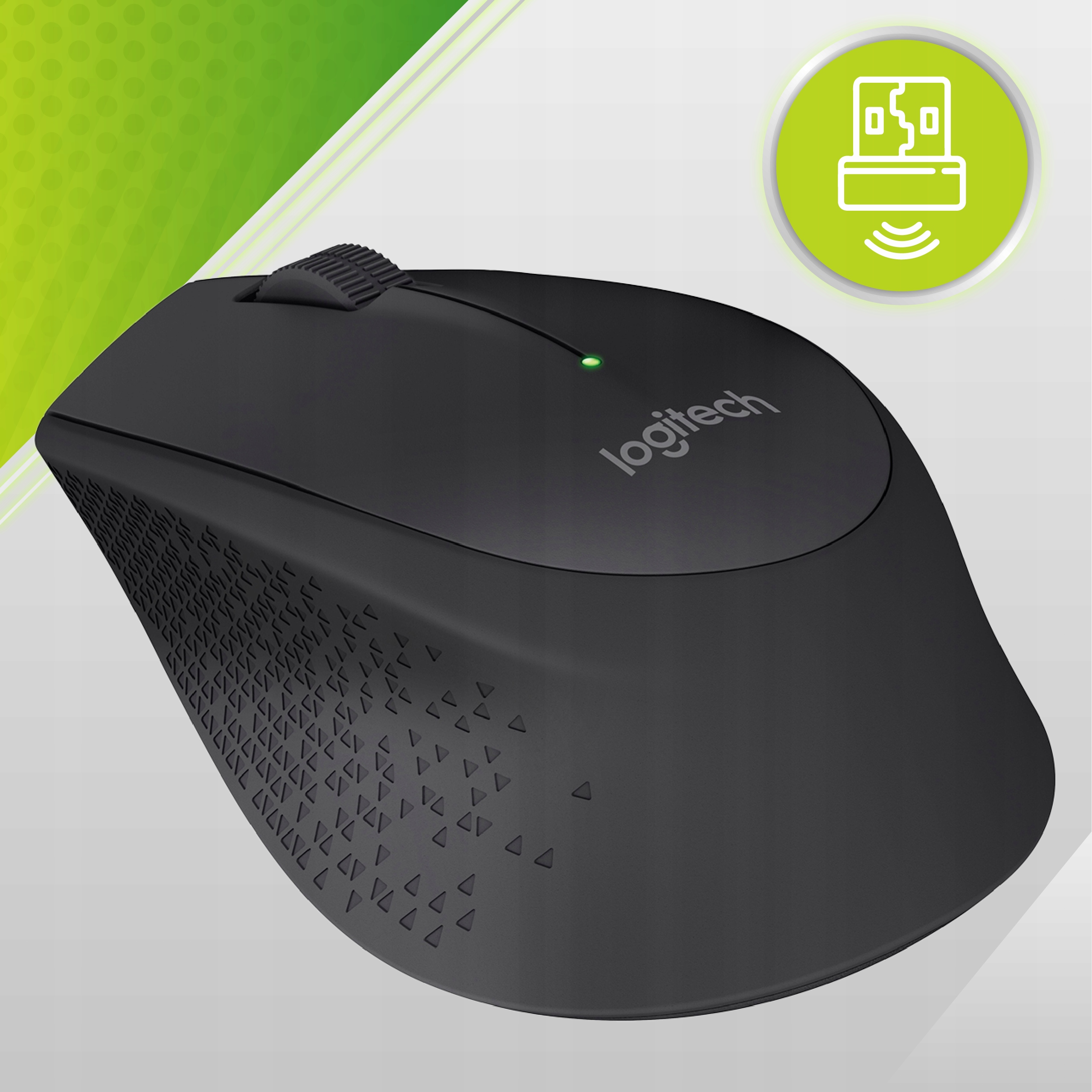 Mysz bezprzewodowa Logitech M280 czarna, sensor optyczny, 1000DPI, USB 2.4G Interfejs USB (Radio 2.4 GHz)