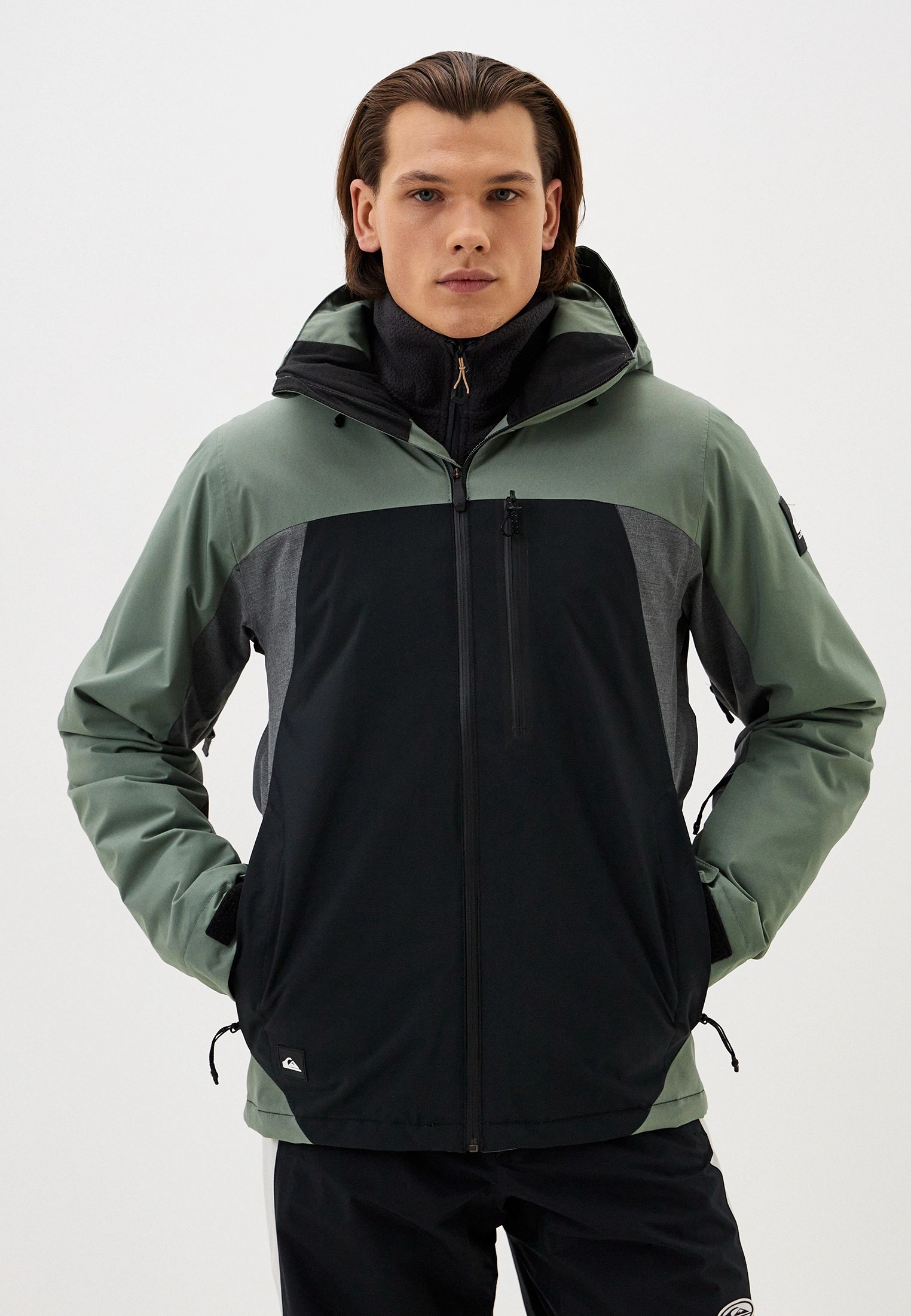 Męska kurtka Quiksilver Mission Plus narciarska snowboardowa czarna khaki XL