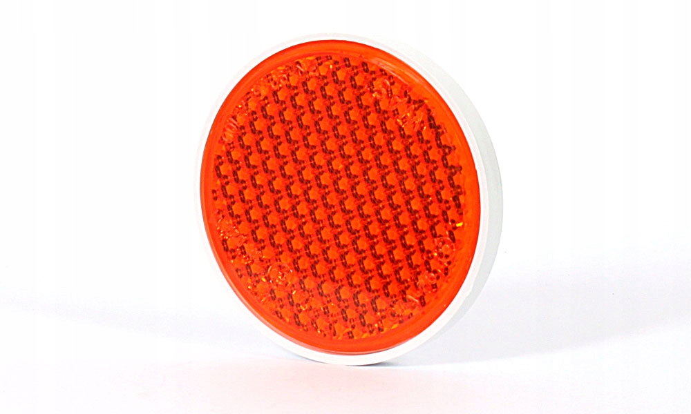 5x Odblask pomarańczowy okrągły 75mm WAŚ śruba M5