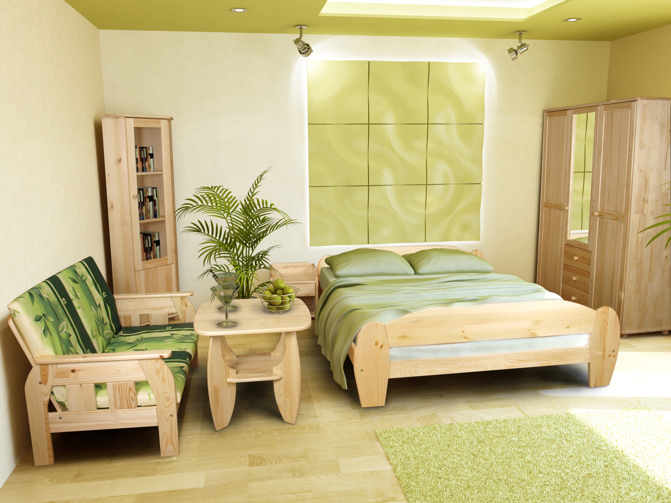 REGAŁ DREWNIANY NAROŻNY SOSNOWY III PRODUCENT Marka inna