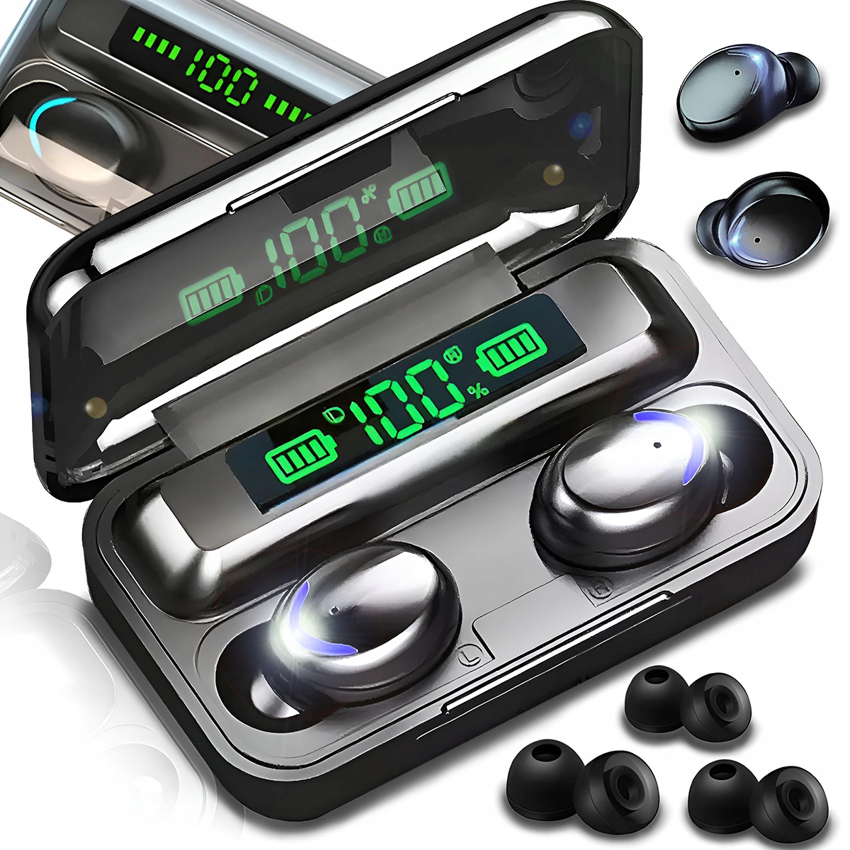 

Słuchawki Bezprzewodowe LCD Bluetooth Powerbank