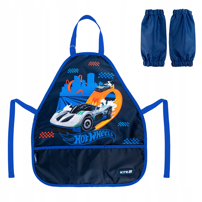 FARTUSZEK DO PRAC PLASTYCZNYCH DLA CHŁOPCA NIEBIESKI HOT WHEELS Kite