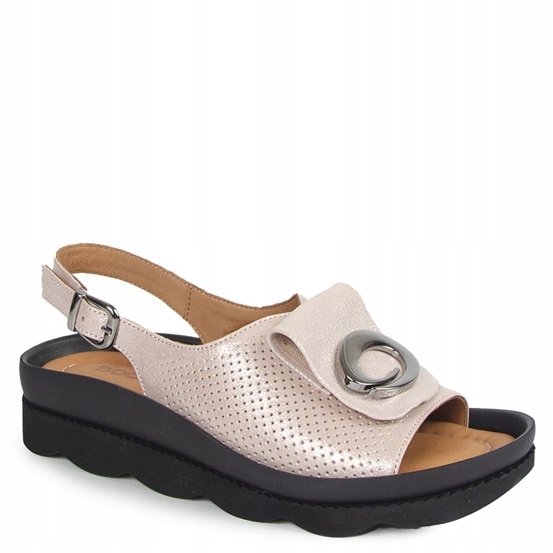 Boccato 031.1085 Pudrové Kožené Sandály 37