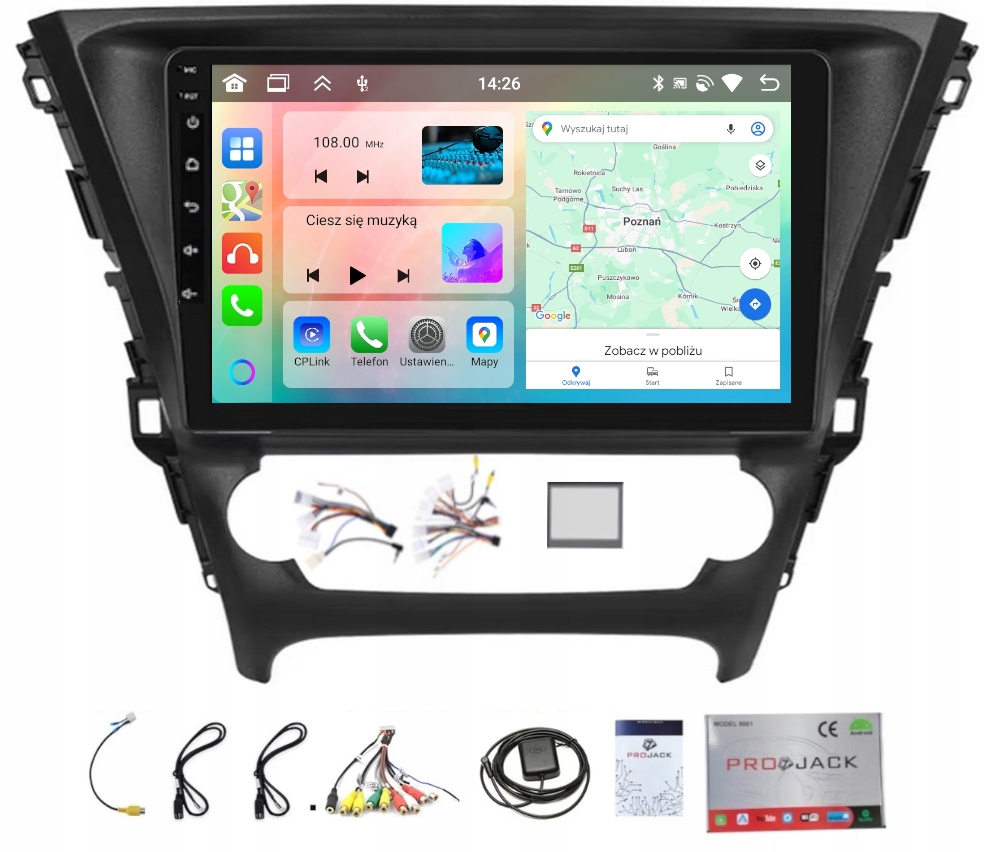 Rádio Navigácia Gps Toyota Avensis 2015-2018 Carplay Android Auto 6GB 128GB