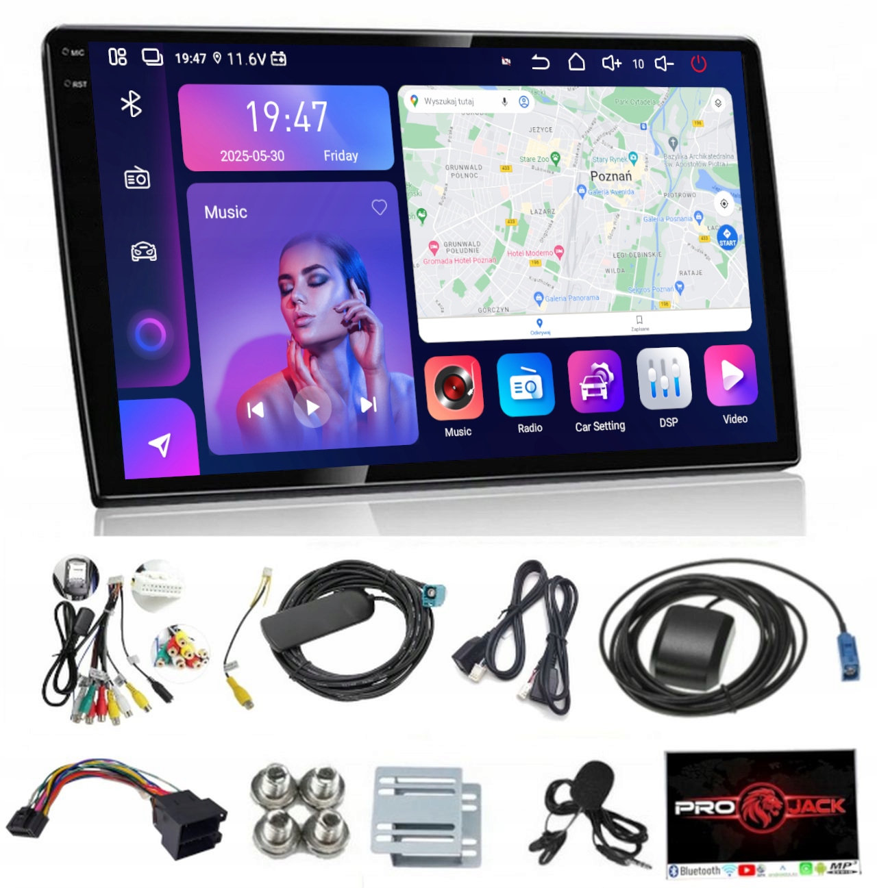 Rádio Gps Android 10 Palcov 2 Din Carplay Wifi Usb 8/256 Gb Modem Sim Qled