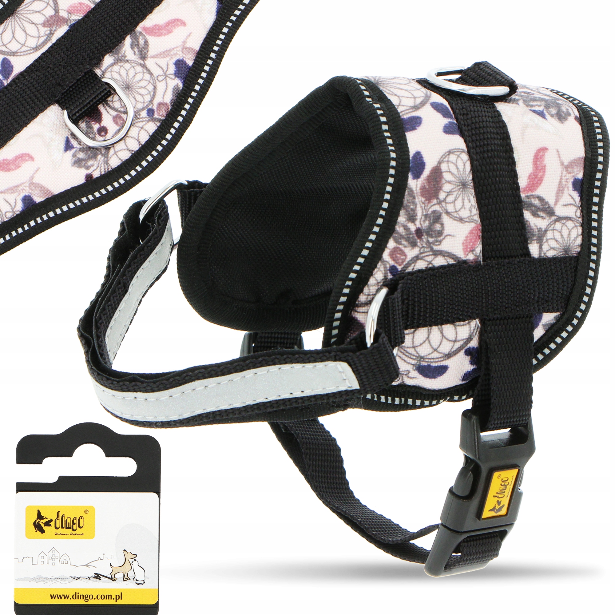 Levně Postroj Psa 32-42 cm Beztlakový Nastavitelný Reflexní Xs Pohodlný Lehký Yor B9