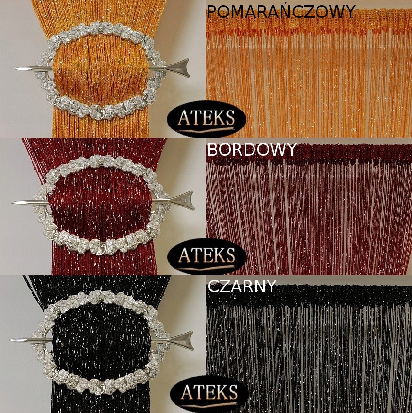 FIRANKI MAKARONY SREBRNA NIĆ FIRANY 150x250 KOLORY Rodzaj Firana pojedyncza