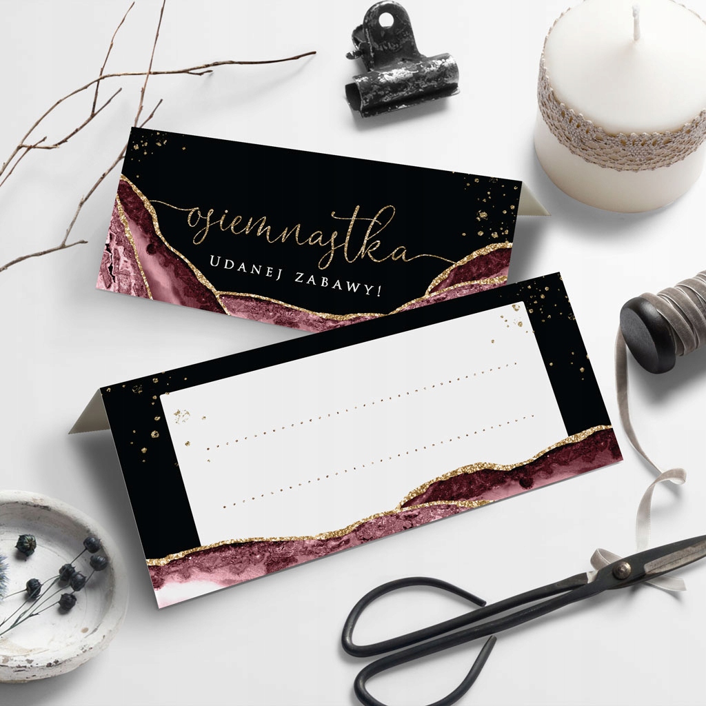 Winietki na stół 18 urodziny 10szt WIN27 Marka bez marki