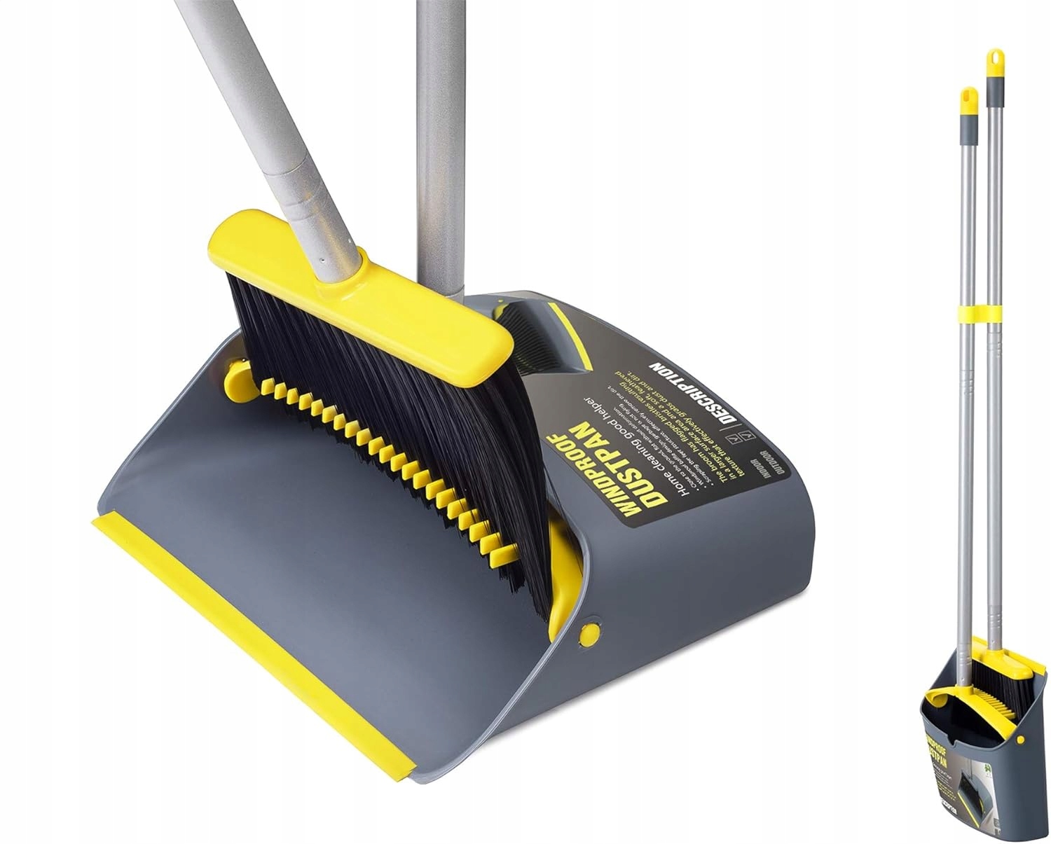 Levně Jekayla Sada metla lopatka lehká nastavitelná rukojeť prachové zoubky 140 Cm