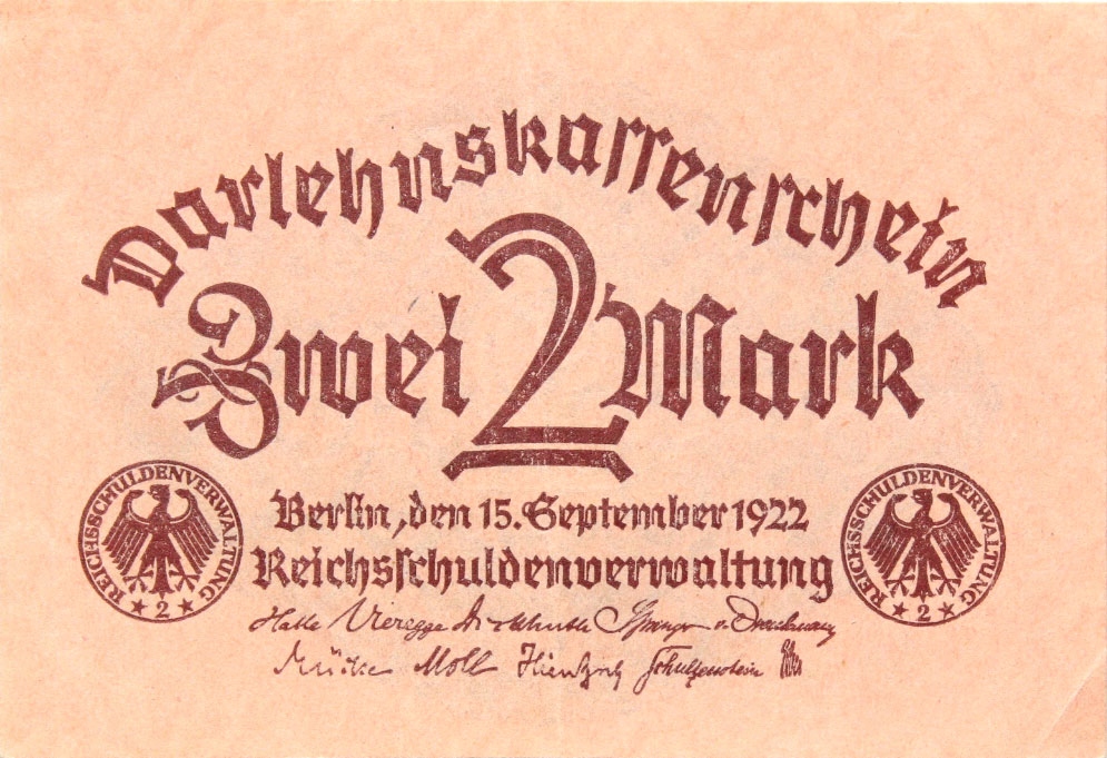 Niemcy - BANKNOT - 2 Marki 1922 - Rosenberg: 74