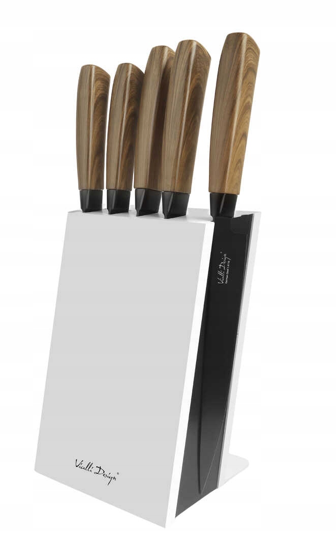 

Komplet 5 Noży W Białym Bloku Soho Vialli Design