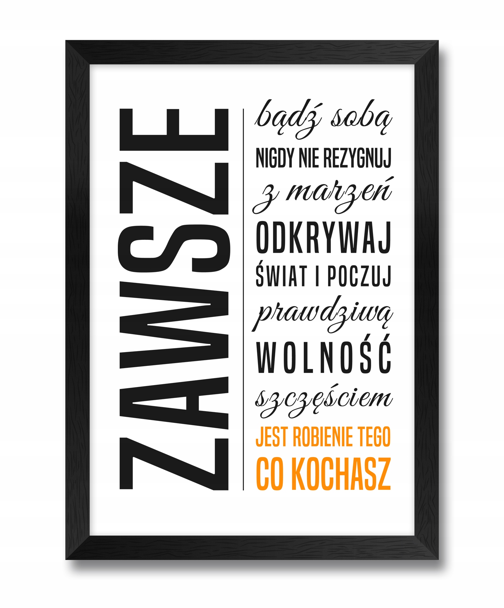 

Obrazy motywujące motywacyjne na ścianę w ramce A4