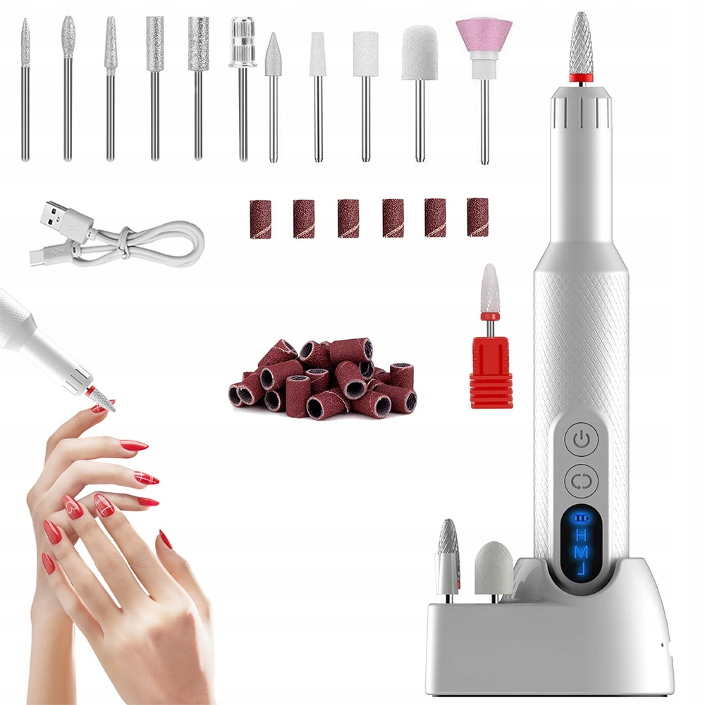 Profesionální Bruska Na Nehty 20000RPM Manikúra Bezdrátová Sada