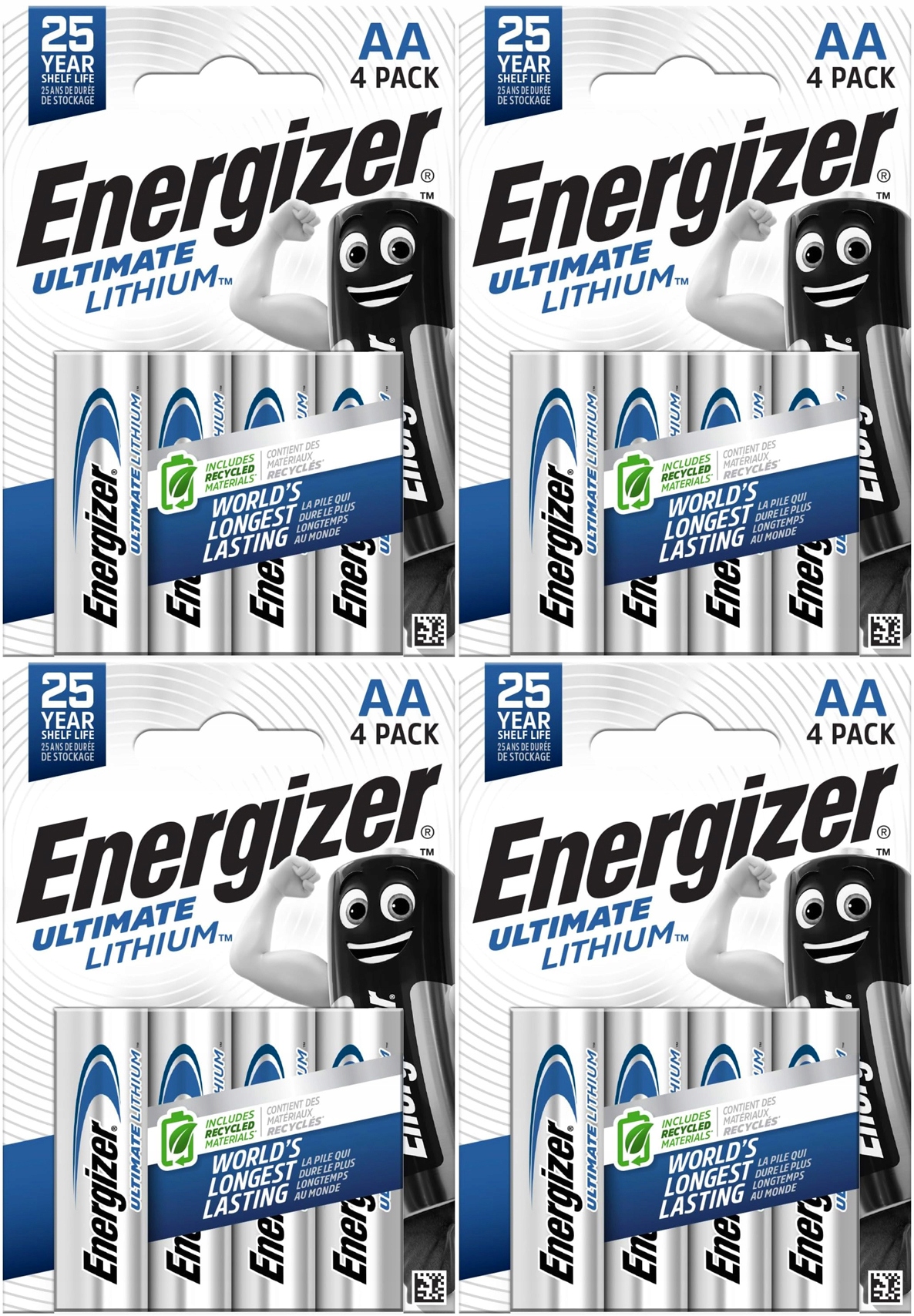 16x Nejvýkonnější Lithiová Baterie Energizer Ultimate Lithium Aa R6 LR6 1,5V