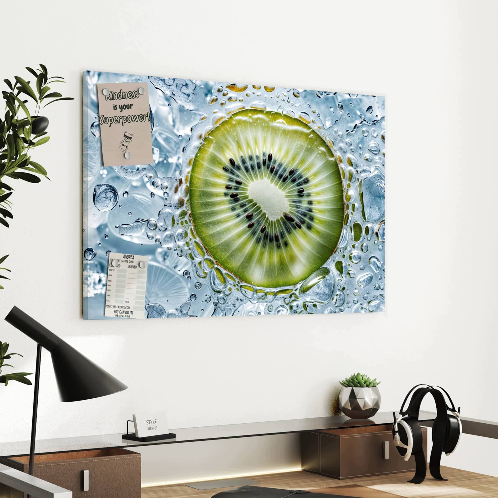 Magnetická tabule Kiwi Led 60 × 40 cm