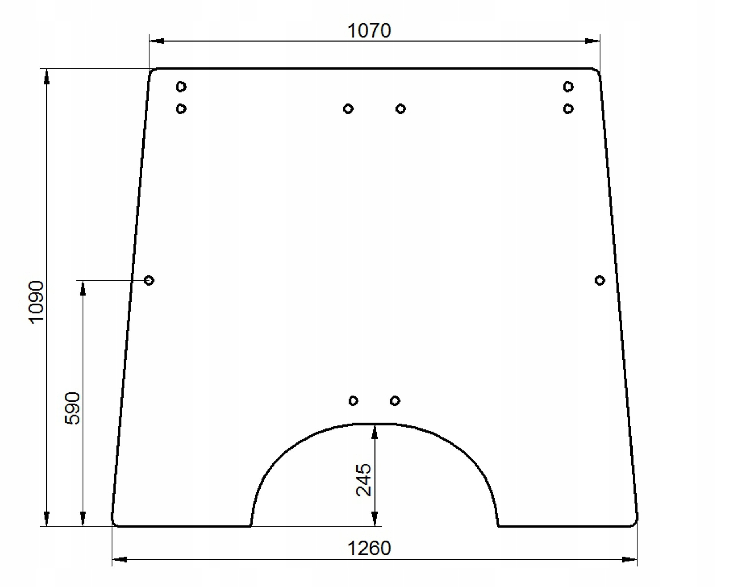 sklo John Deere MC1 CC2 řady 40 a 50 přední