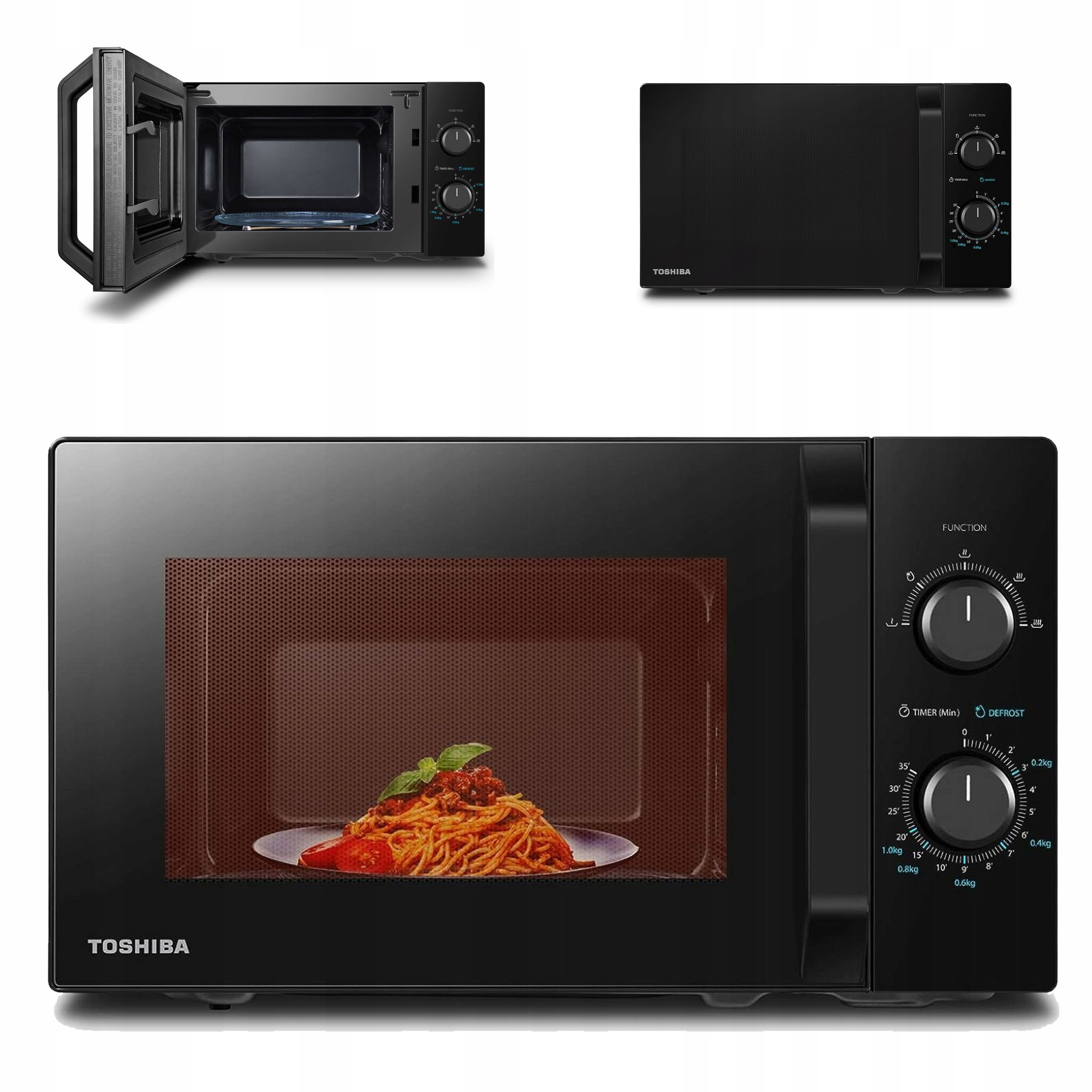 Kuchenka Mikrofalowa Z Rozmrażaniem Toshiba MM2-MM20PF(BK) 20L 800W Czarna