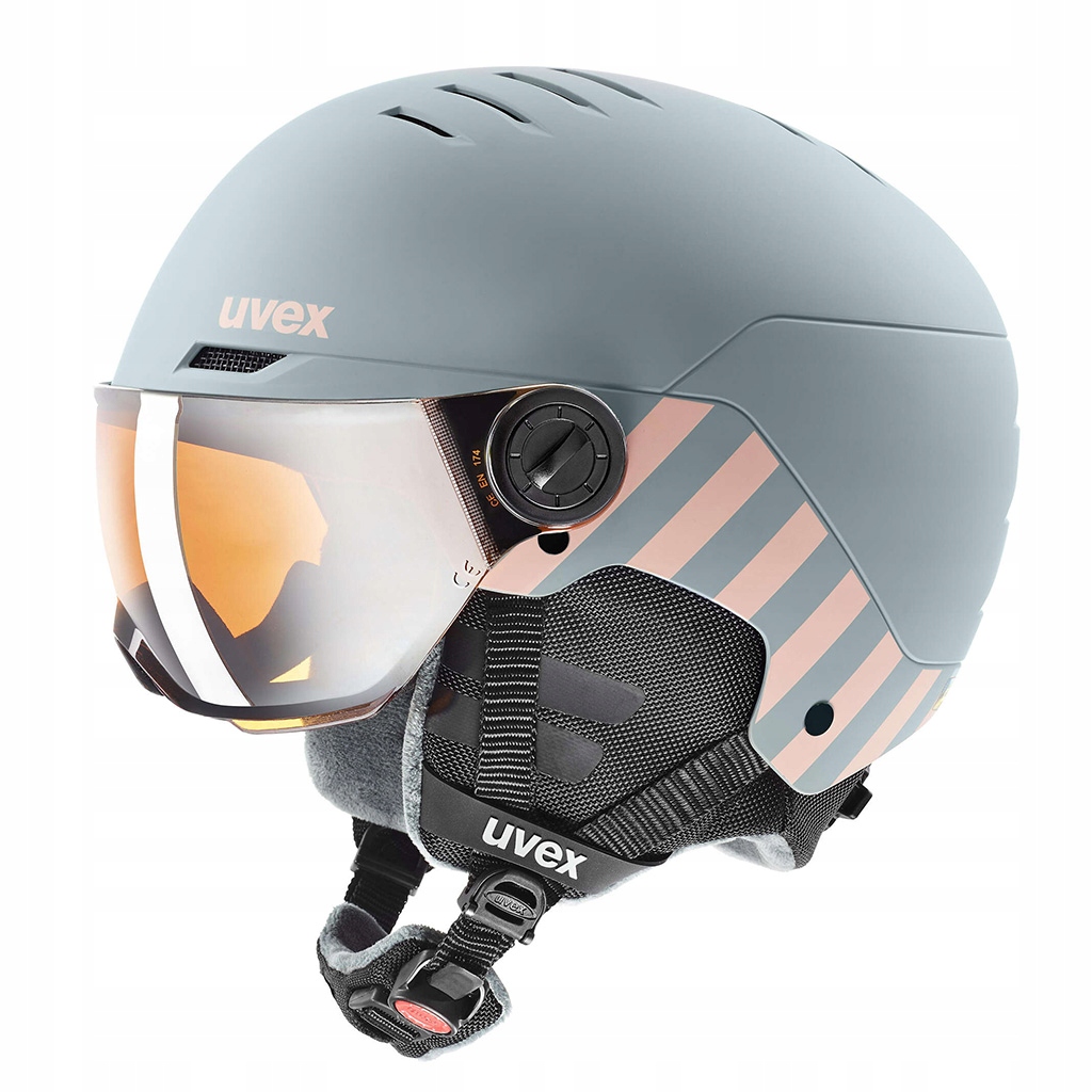 Helma Uvex rocket visor, velikost 54-58 cm, šedá
