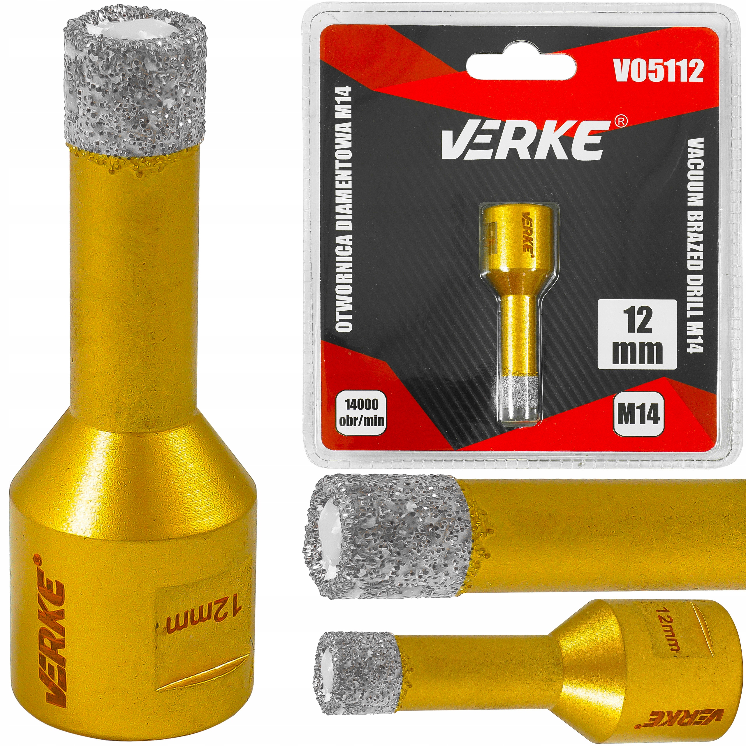 

Wiertło Diamentowe 12MM Koronka Otwornica M14 Gres