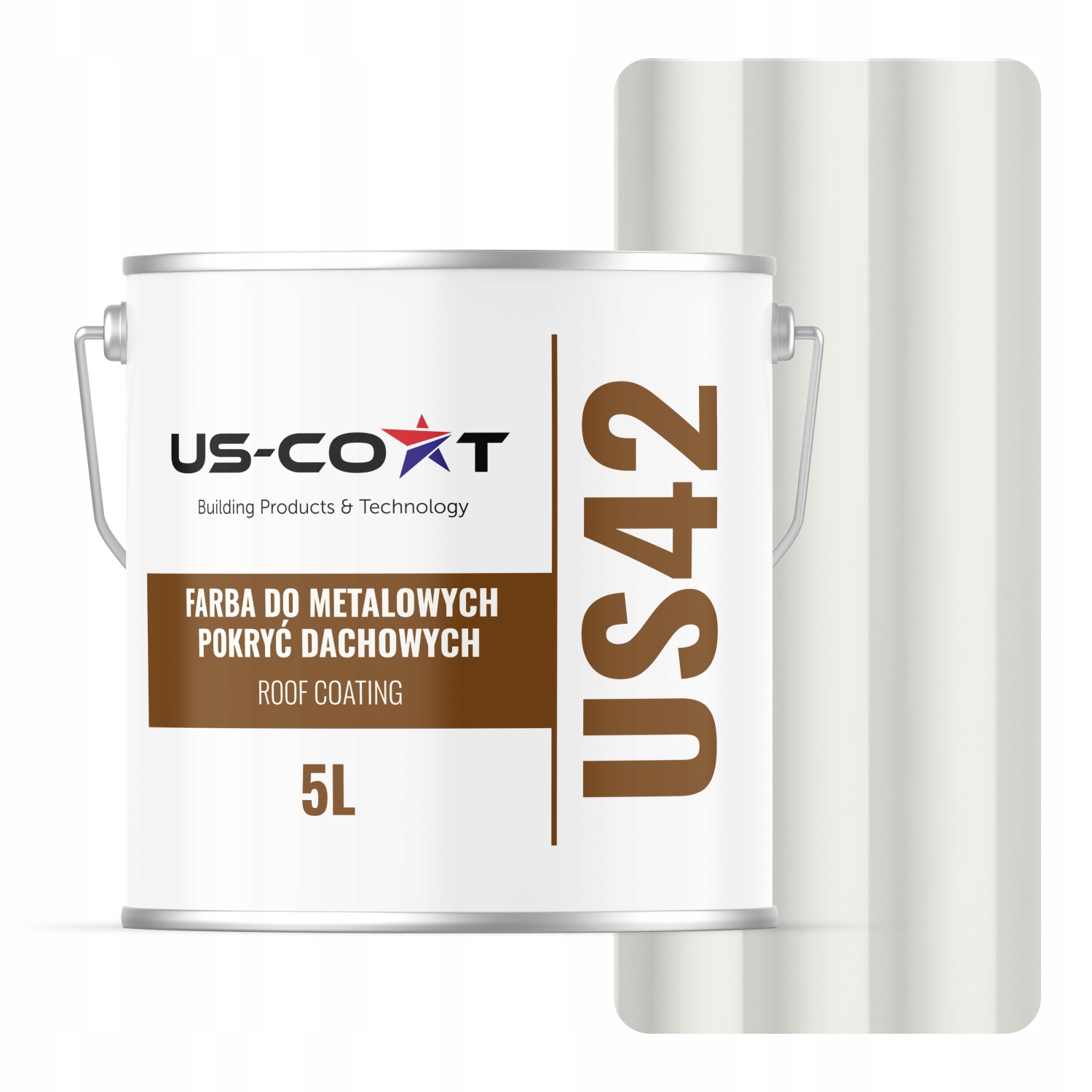 Farba Na Kovové Strechy, Oceľ Biela, Cestná, RAL9016 5L Mat