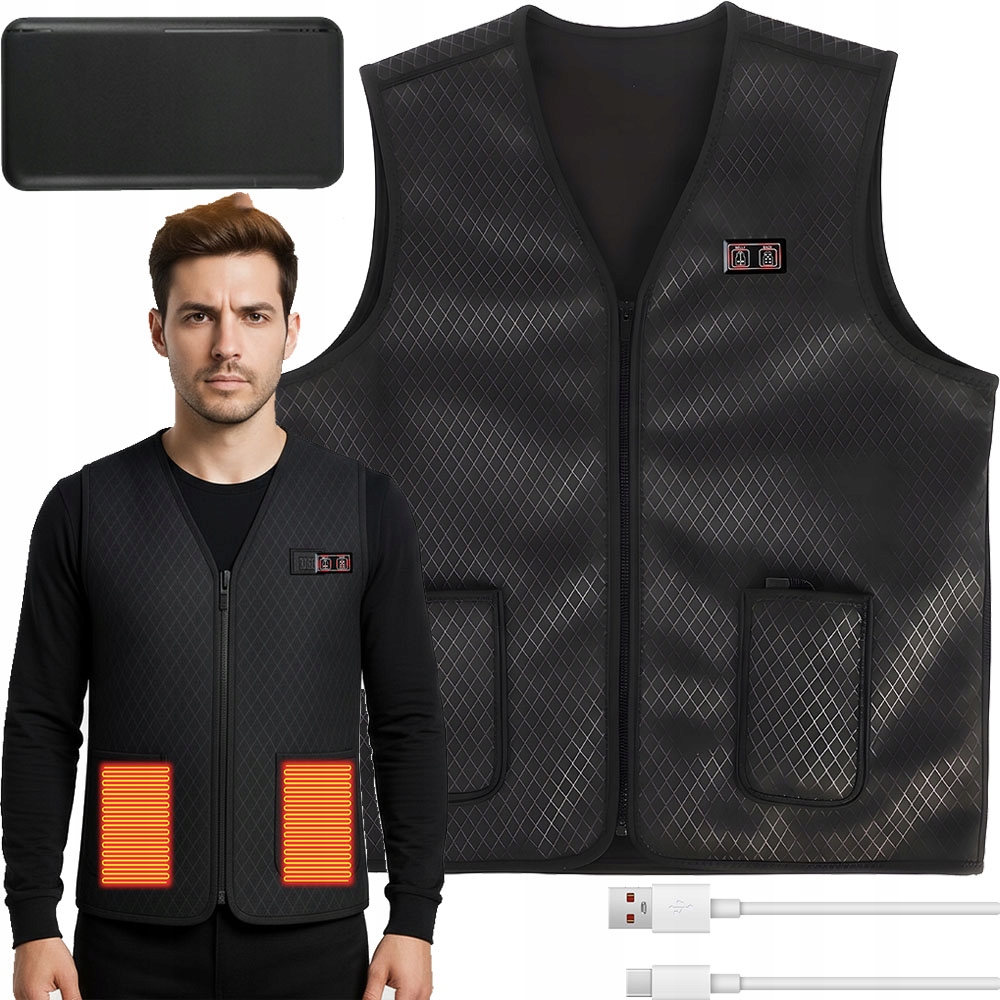 Vyhřívaná Vesta Usb Unisex Elektrická Bez Rukávů, Teplá