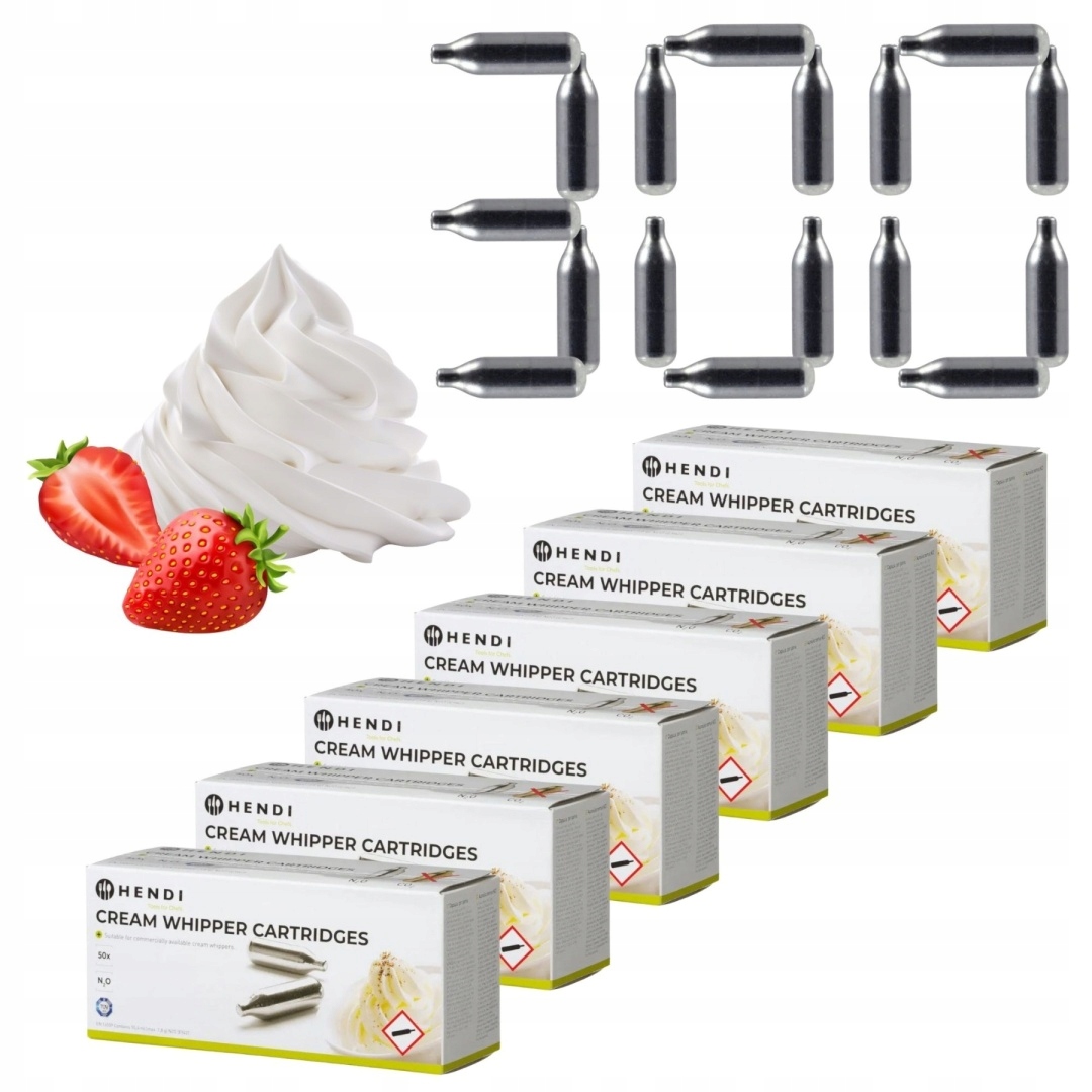 Kartuše na šlehačku N2O sifon 300 Kusů Hendi 586907