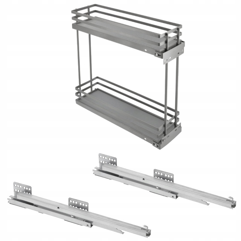 Kosz cargo boczny prawy Gtv Movix Pro do szafki 15 cichy domyk antracyt 2P