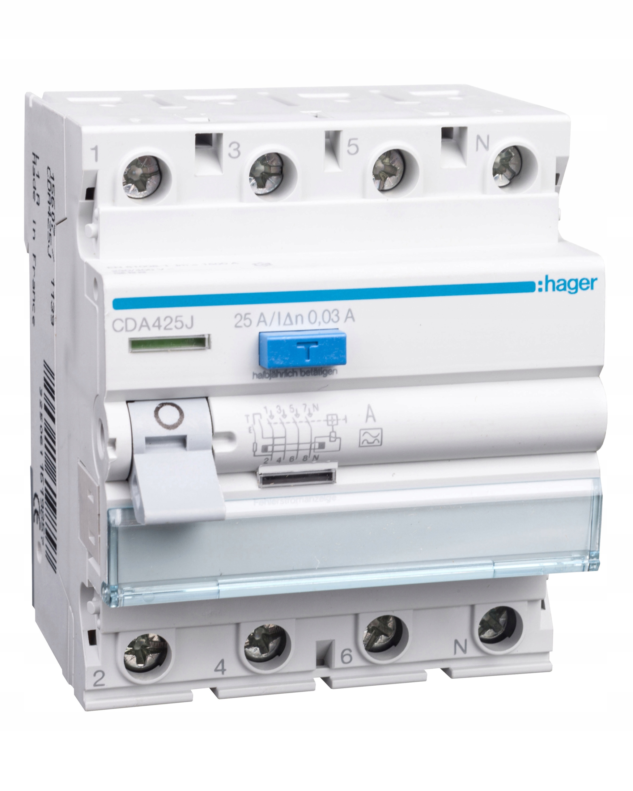 Prúdový chránič Rccb 4P 25A/30mA Typ A