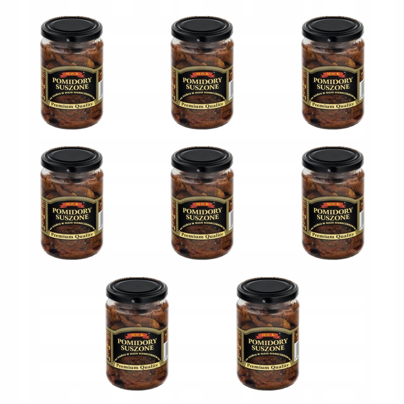 Mk Pomidory suszone w oleju słonecznikowym280 g . Produkt pasteryzowany X8