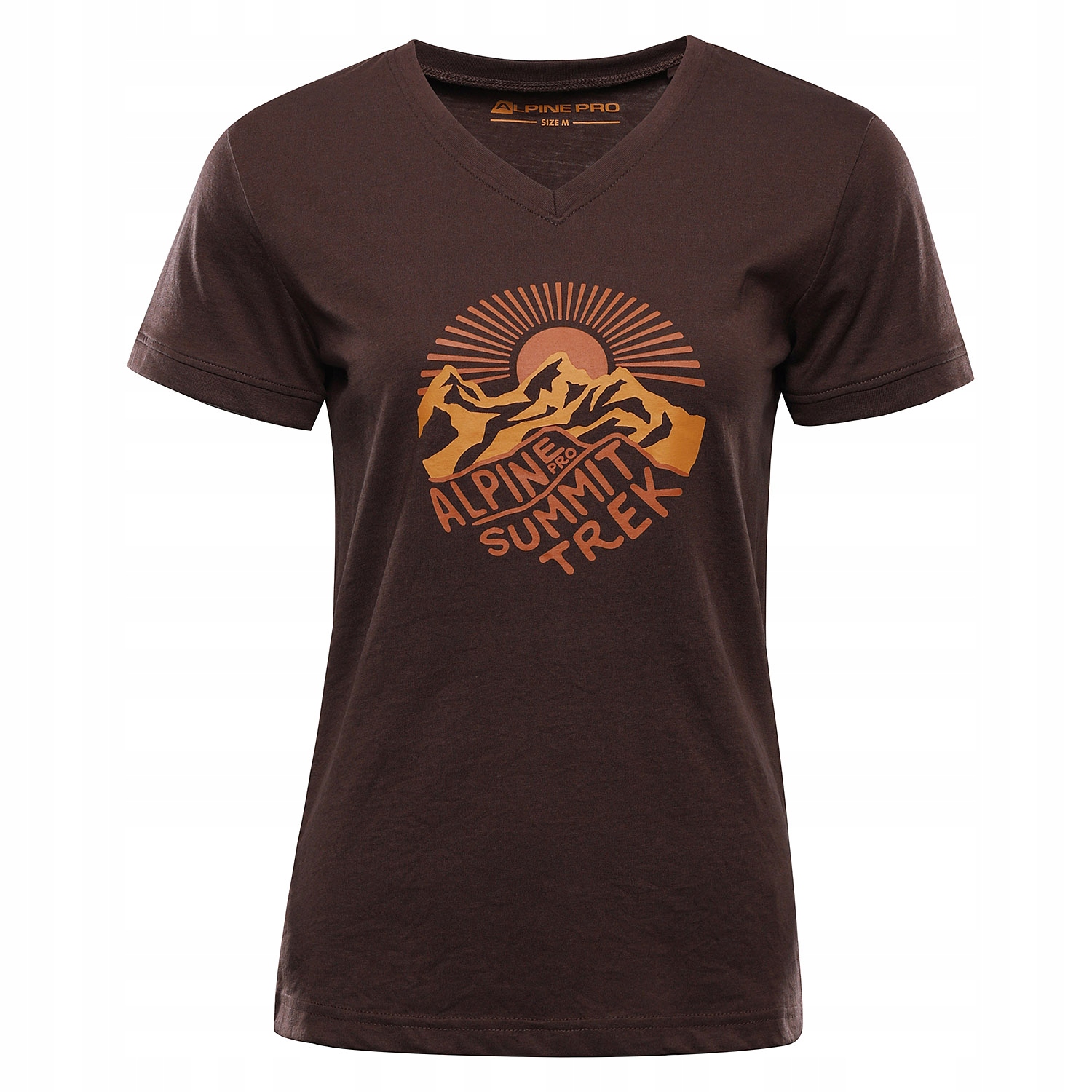 Koszulka damska turystyczna Alpine Pro Nogera k.ciemnobrązowy r.XL
