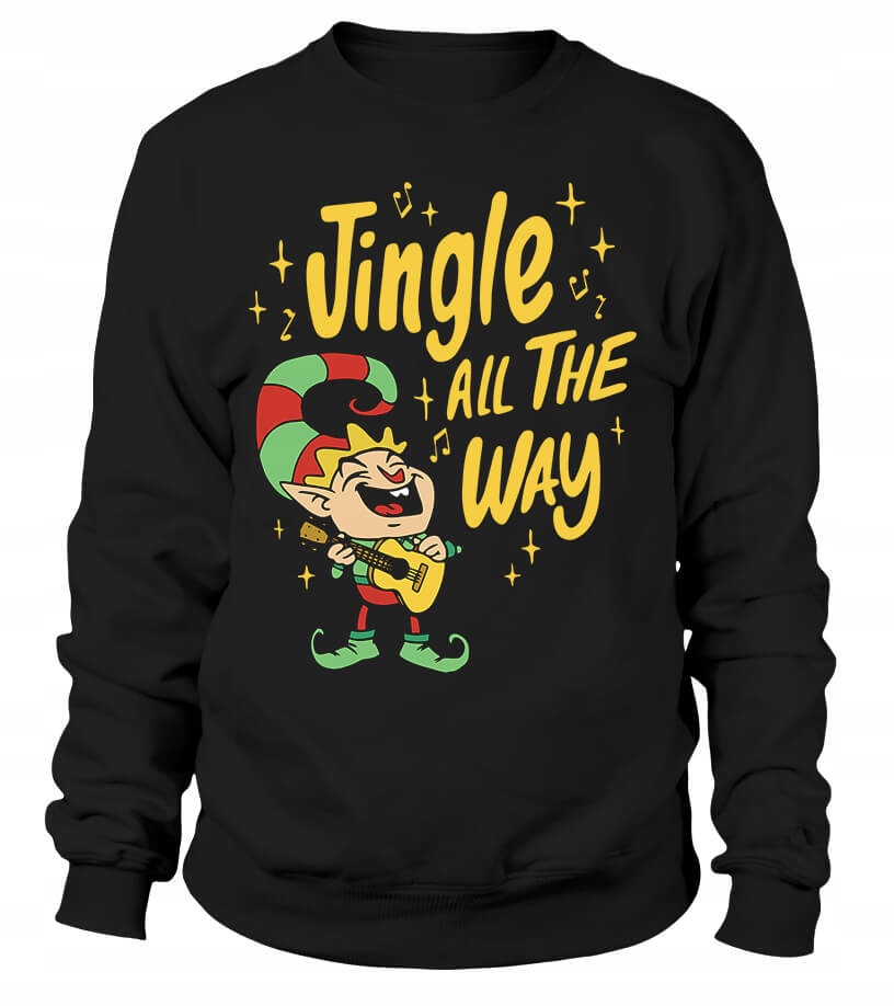 Pánská Mikina Jingle All The Way XL Černá Dárek k Vánocům pro muže