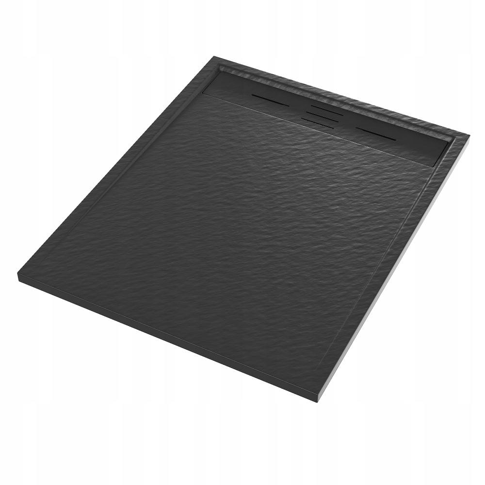 Sprchová vanička Alma obdélníková 100 x 80 cm černá, kompozitní kámen Gamma